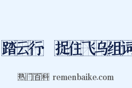 踏云行·捉住飞乌组词是什么意思的图片